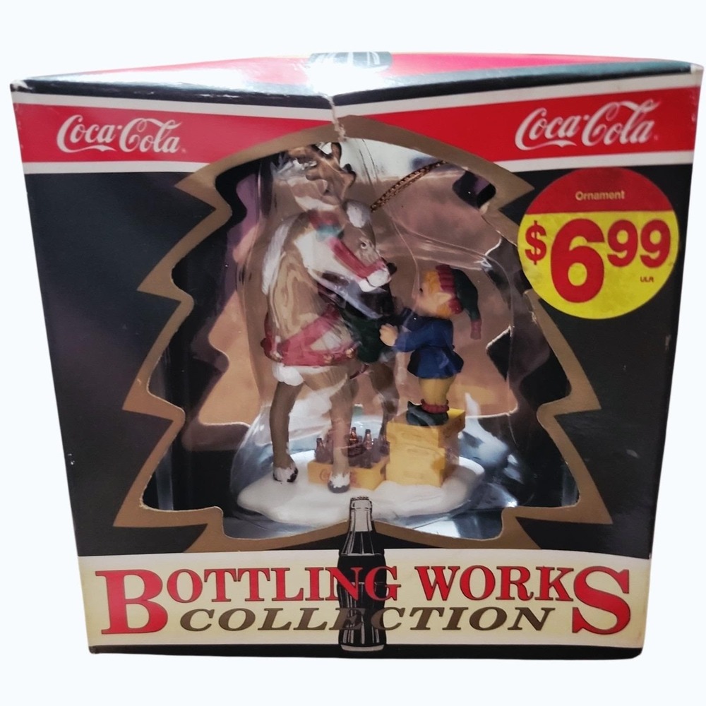 Coca-Cola Bottling Works Collection "Santa's Refreshment" Christmas Ornament‎